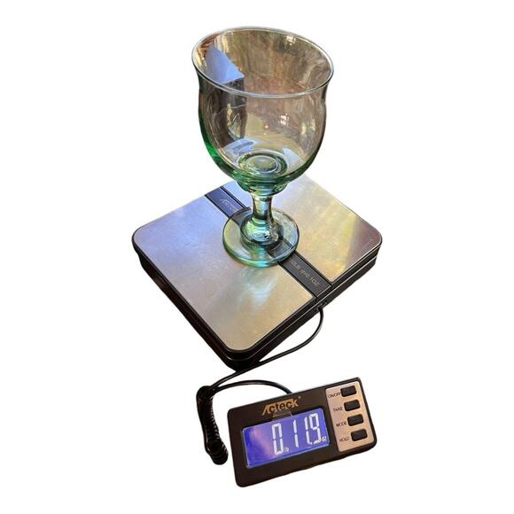 Libbey Clarion Goblets 16 oz. Spanish Green 6 7/8" Vintage Wine Glass Set of 4 - Picture 8 of 8